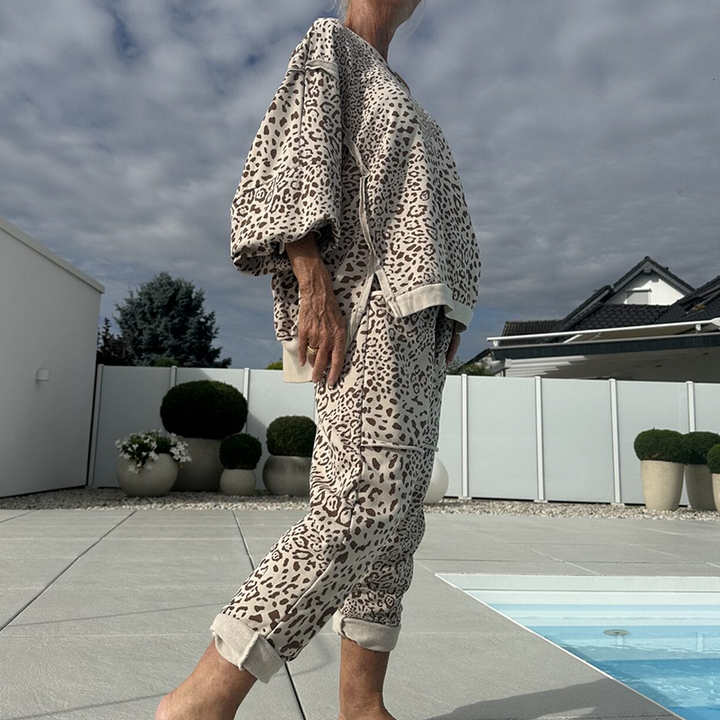 Leenora - סט שני חלקים בהדפס נמר