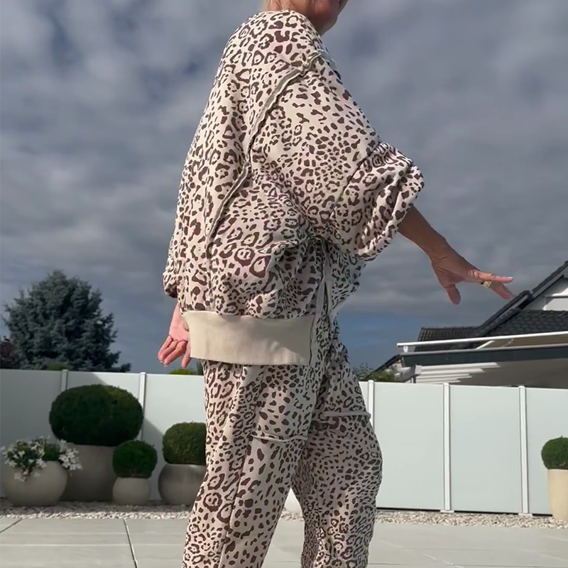 Leenora - סט שני חלקים בהדפס נמר