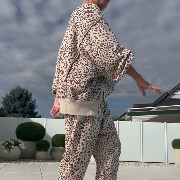 Leenora - סט שני חלקים בהדפס נמר