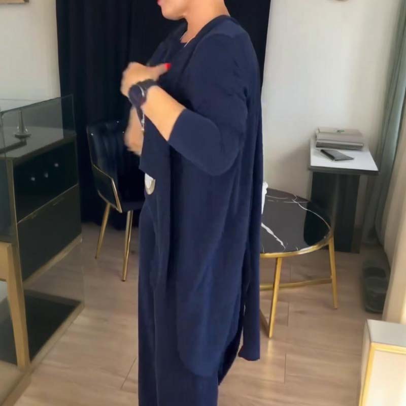 Mouna - סט 3 חלקים של קרדיגן אלגנטי וארוך