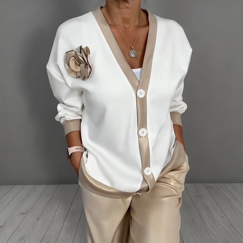 Maelynn - סט קרדיגן אלגנטי בן שני חלקים