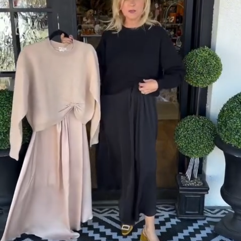 Lilee - חולצה עם קשר מעוות ושמלת מקסי