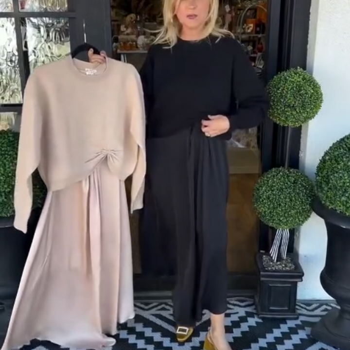 Lilee - חולצה עם קשר מעוות ושמלת מקסי