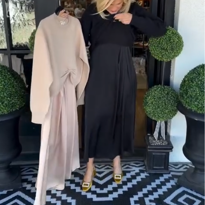 Lilee - חולצה עם קשר מעוות ושמלת מקסי