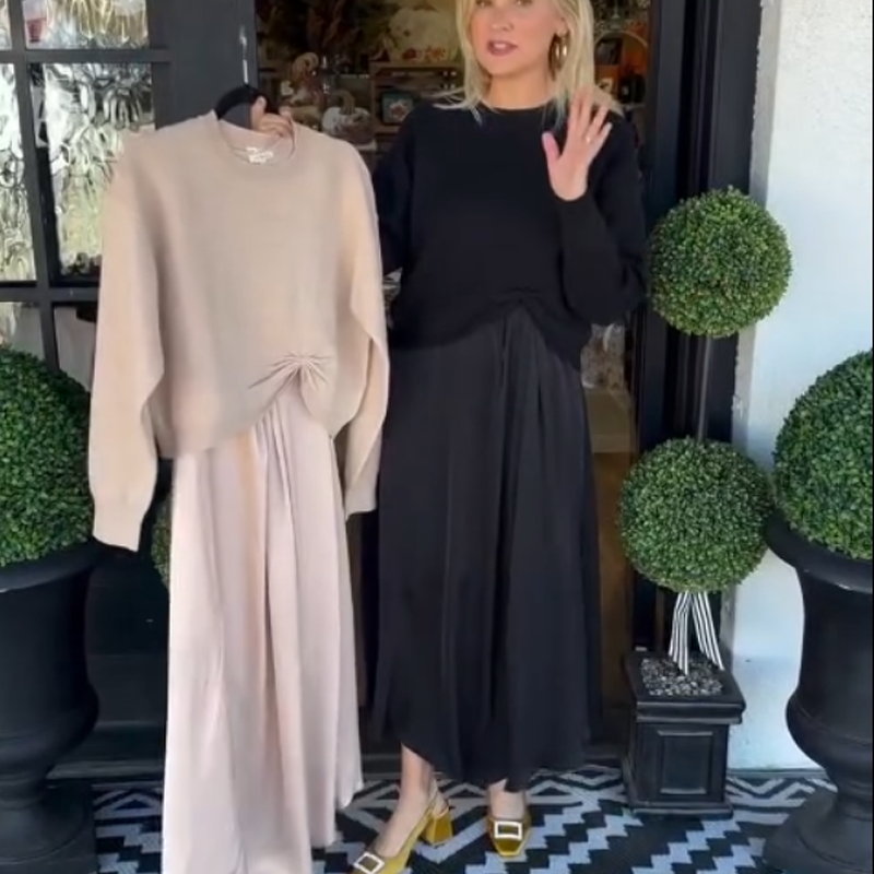 Lilee - חולצה עם קשר מעוות ושמלת מקסי